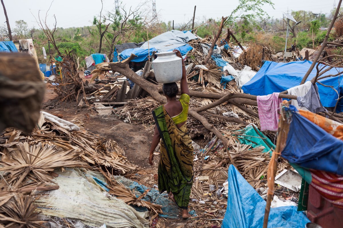 Aftermath of Cyclone Hudhud in Visakhapatnam, India