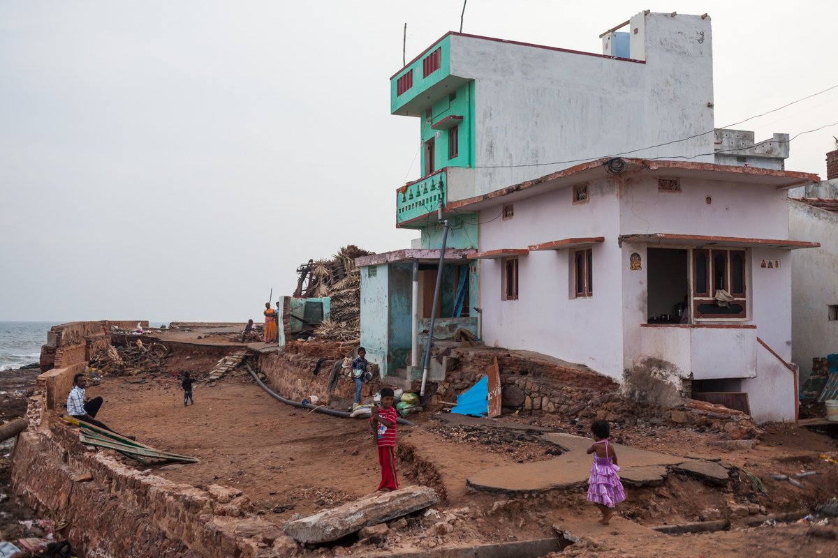 Aftermath of Cyclone Hudhud in Visakhapatnam, India