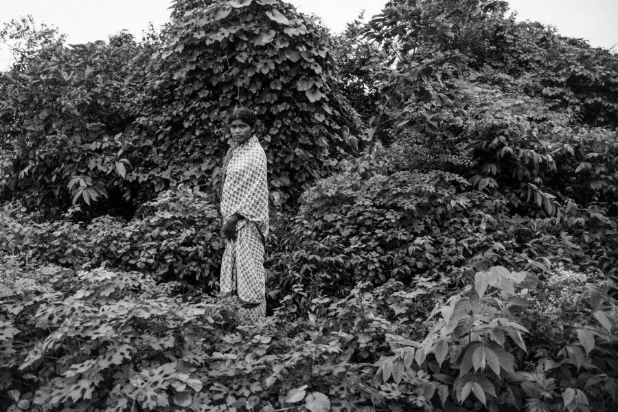 In 2004, Madakam Lachmi’s 19-year-old brother and three others were shot dead by helicopter-borne Salwa Judum assailants while they were fishing at the village pond. Terrified, Lachmi and her mother moved with 50 other families from the village into the forest, where they lived for three years before migrating to Tellarayigudem.