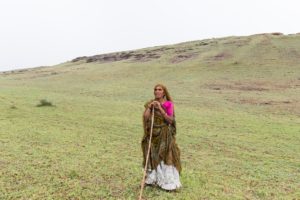 A pastoralist from the indigenous Barela Adivasi community in the Narmada submergence region near Chandankhedi, Dhar, Madhya Pradesh. September 11, 2017.