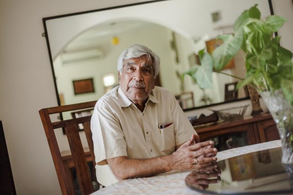 Portrait photo of Yogender Alagh, Indian economist and former Union Minister known for his expertise in agricultural and rural development.