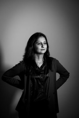 Studio portrait of female business leader Anu Acharya, CEO, MapMyGenome by photojournalist and documentary photographer Harsha Vadlamani in Hyderabad.