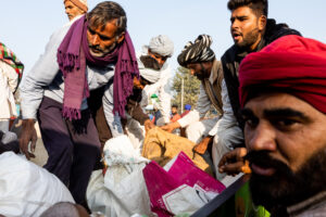 Farmers from Rohtak in Haryana send 2000 litres each of milk, buttermilk and essential supplies to protesting farmers at Tikri. December 14, 2020.