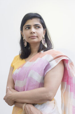 Powerful portrait of Chinmayi Sripada, singer and dubbing artist, in Chennai, India.