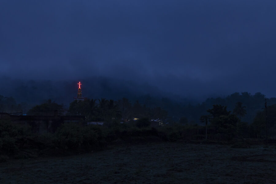 The cross of the church in Putasing, Odisha, India.