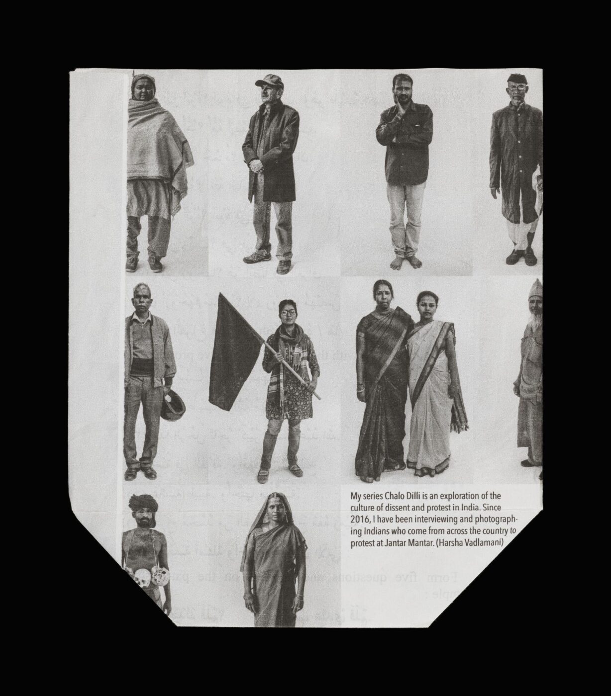 Harsha Vadlamani's Chalo Dilli work was part of artist Sofia Karim's project Turbinebagh, a platform for political art and activism, focusing on human rights in India and Bangladesh and campaigns for political prisoners. A finalist for the Jameel Prize,It is now included in the permanent collection of the Victoria and Albert Museum in London.